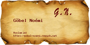 Göbel Noémi névjegykártya
